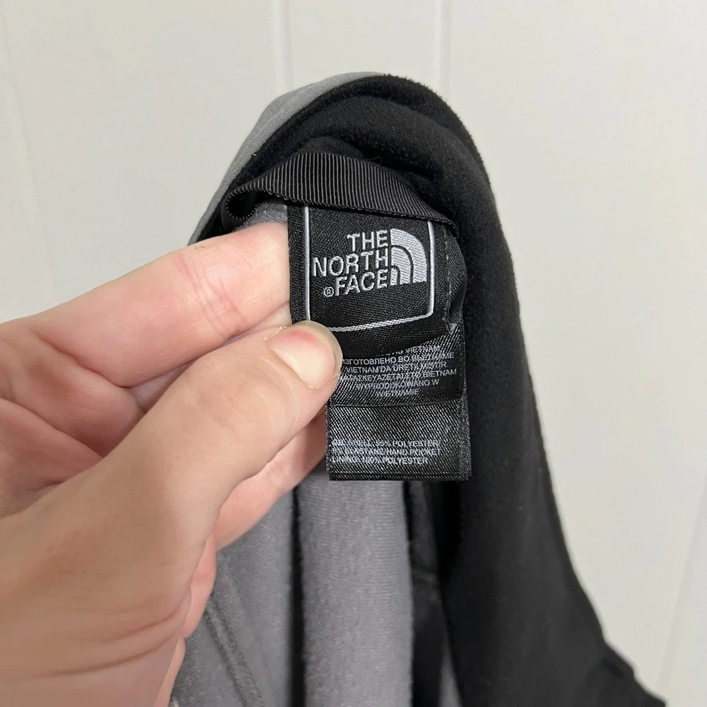 The North Face Softshell Jacket Women's M Gray Zip Up Water Resistant Apex‎